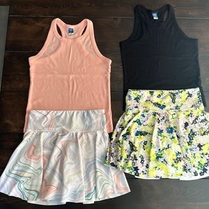 2 Sets of Old Navy Skorts w/ Tanks all Size L